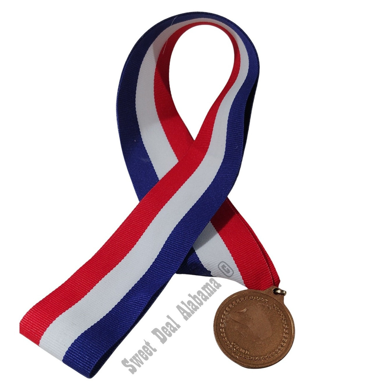 Red, White and Blue Ribbon (29" Cir) with Bronze Torch Medallion (1-1/4"D) Award