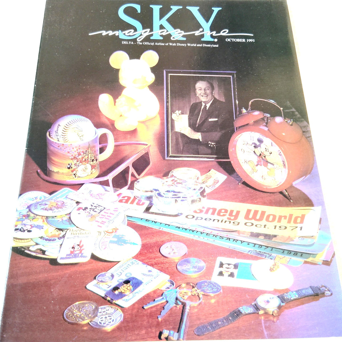 Delta SKY Magazine October 1991 - Walt Disney World 20th Anniversary