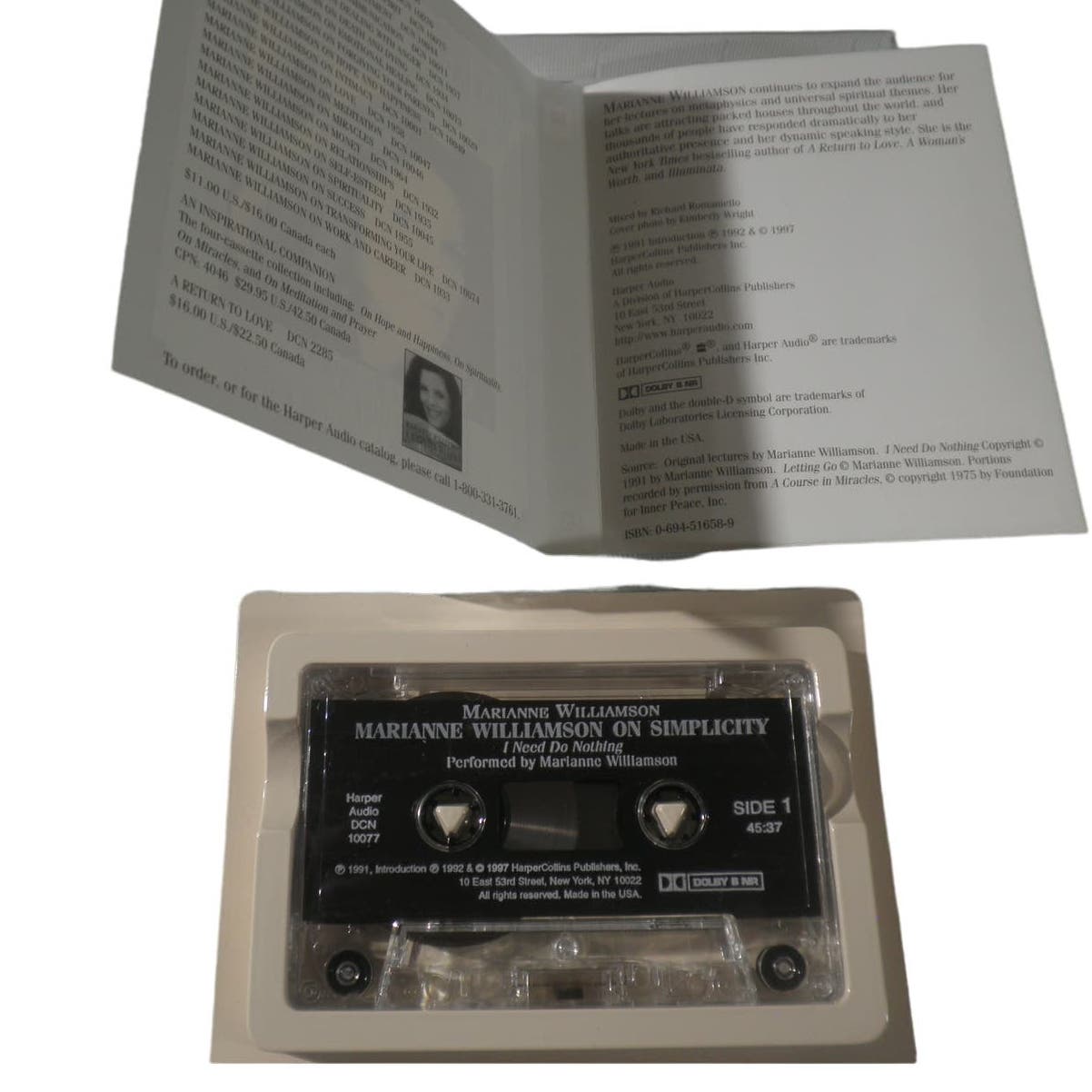 VTG Marianne Williamson on Simplicity Audio Cassette – Abridged, Nov 4, 1997