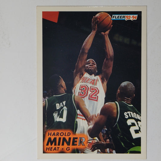 93–94 Fleer Harold Miner #108 – Miami Heat – Guard – VG/EX