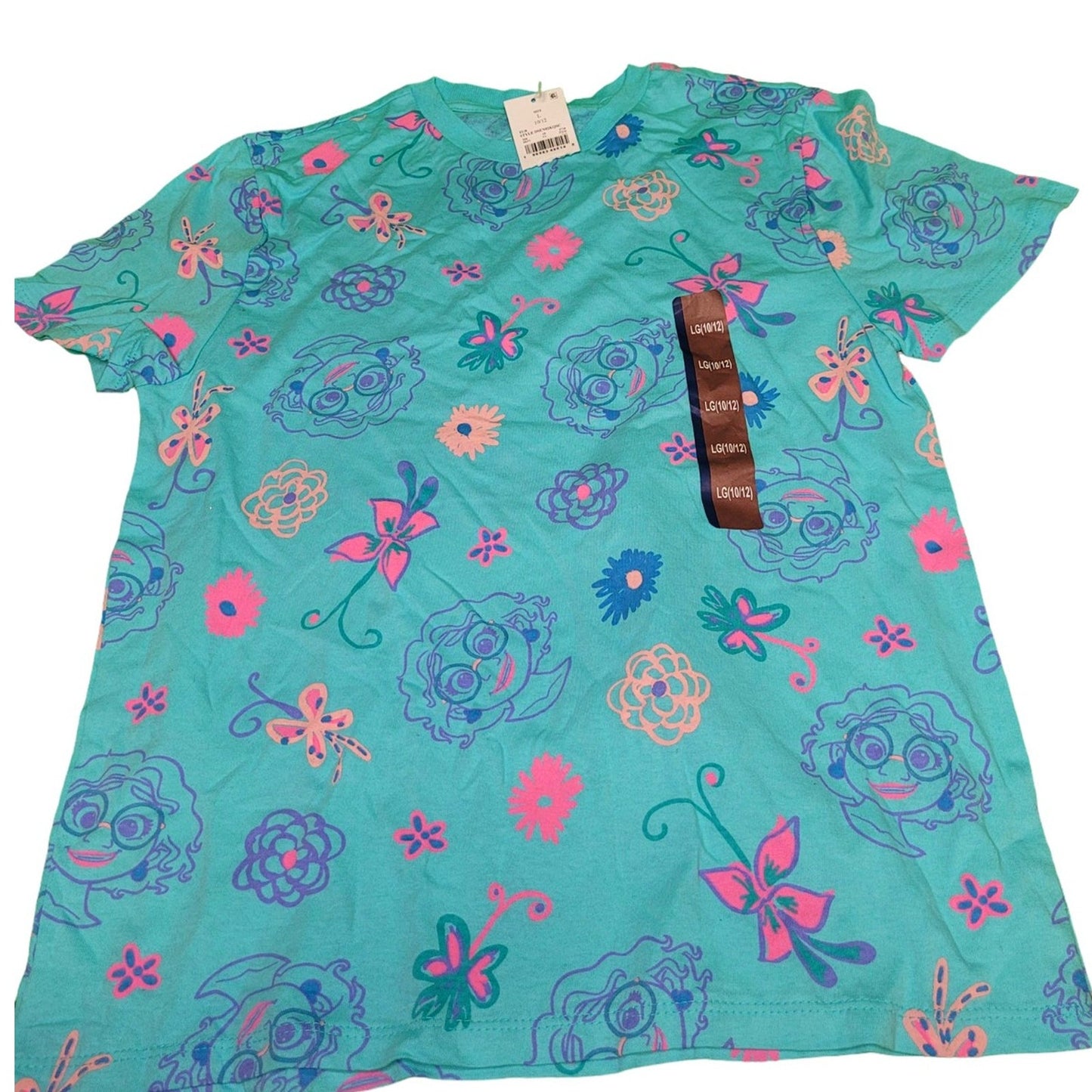 Girls' Disney Encanto Short Sleeve Graphic T-Shirt - Turquoise Blue M (8)