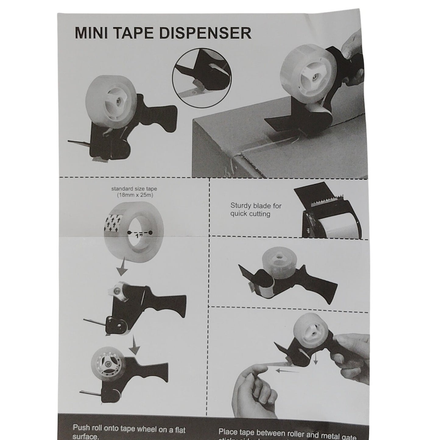 Modern Expressions Mini Tape Dispenser, Includes 3/4" Clear Tape Roll, 3" x 5"
