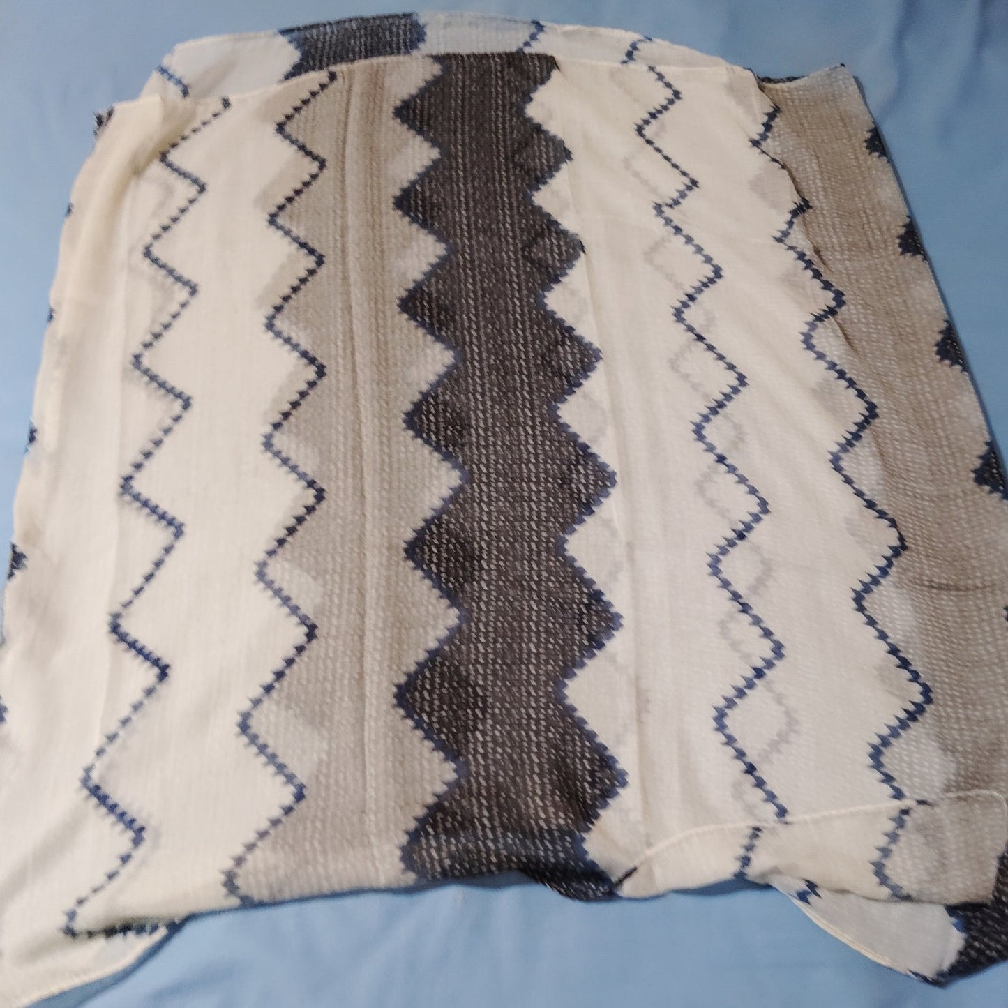 Lucky Leaf Infinity Scarf Black/White Lightweight Viscose 34" × 34" All‑Season