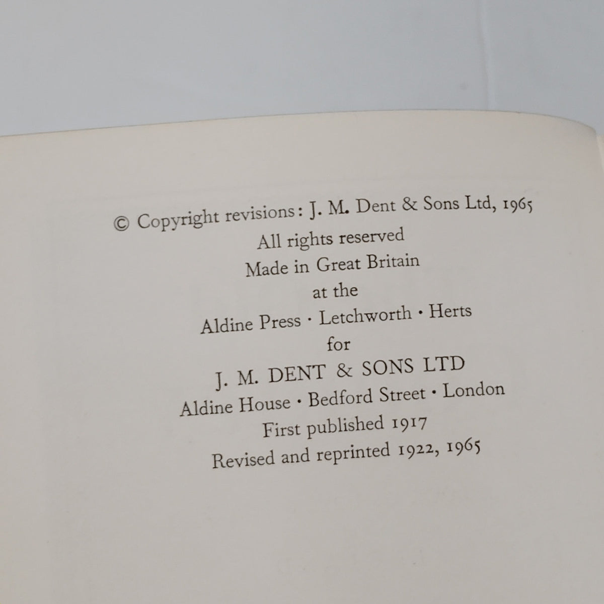 The Old Country: Anthology of English Prose & Poetry, 1965 J.M. Dent Hardcover