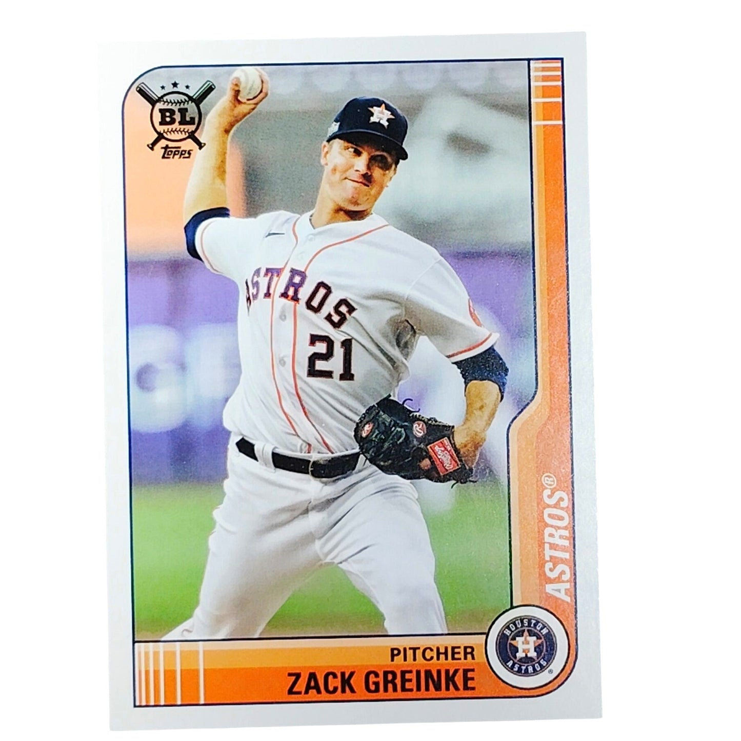 2021 Topps Big League #150 Zack Greinke Orange Houston Astros Pitcher - VG/EX