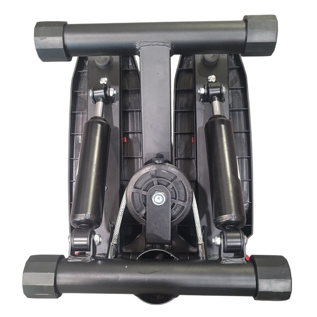 Stepper w/ Resistance Bands, Hydraulic Mini Stepper w/ LCD Monitor, Full Body Cardio Steppers