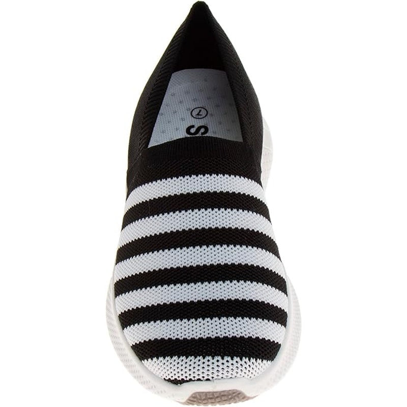 Sail Women’s Wave Slip-On Tennis Sneaker – Black, Size 9