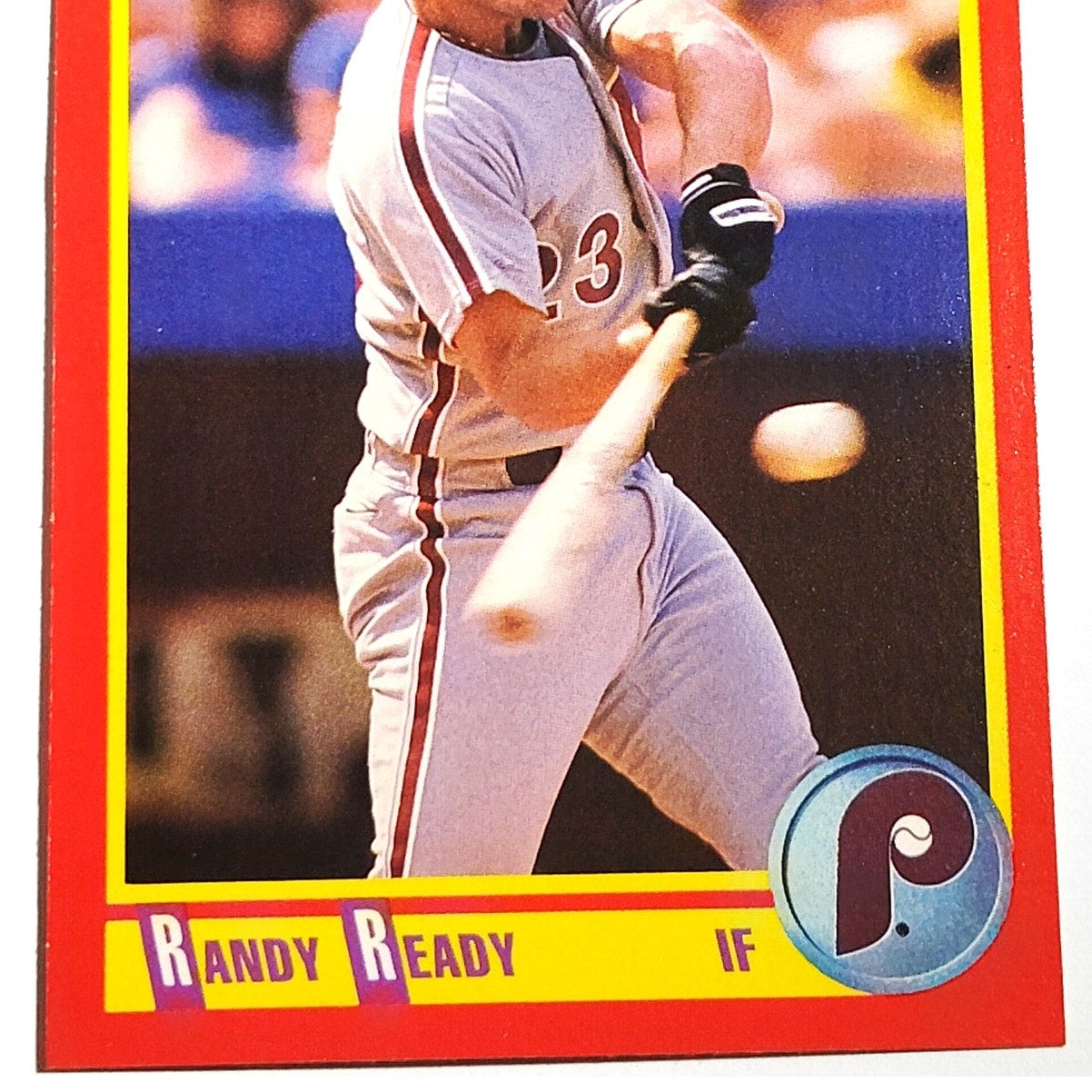 1990 Score Randy Ready #376 Philadelphia Phillies Infielder MLB Baseball EX