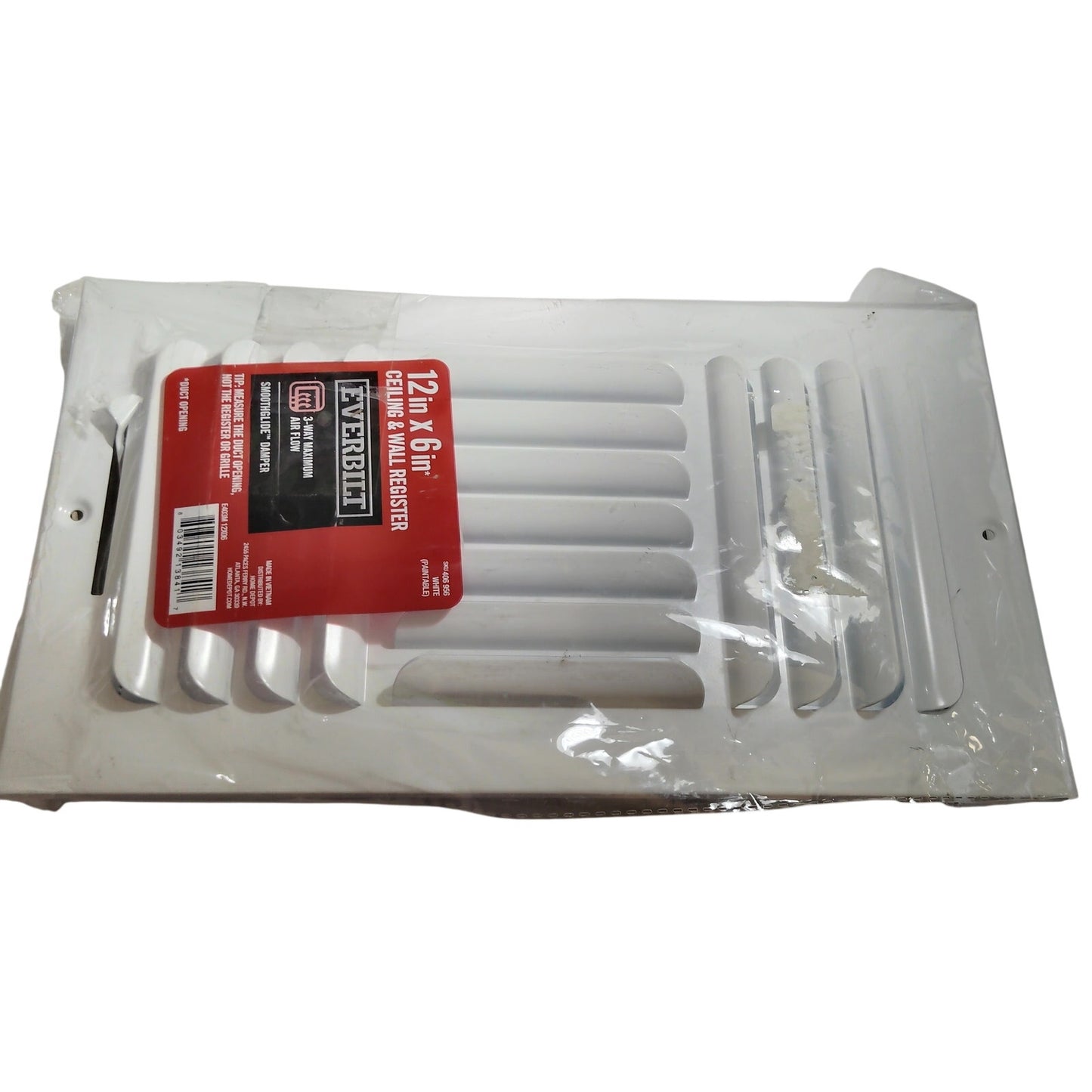 Everbilt 12 in. X 6 in. 3-Way Fixed Curved Blade Wall/Ceiling Register