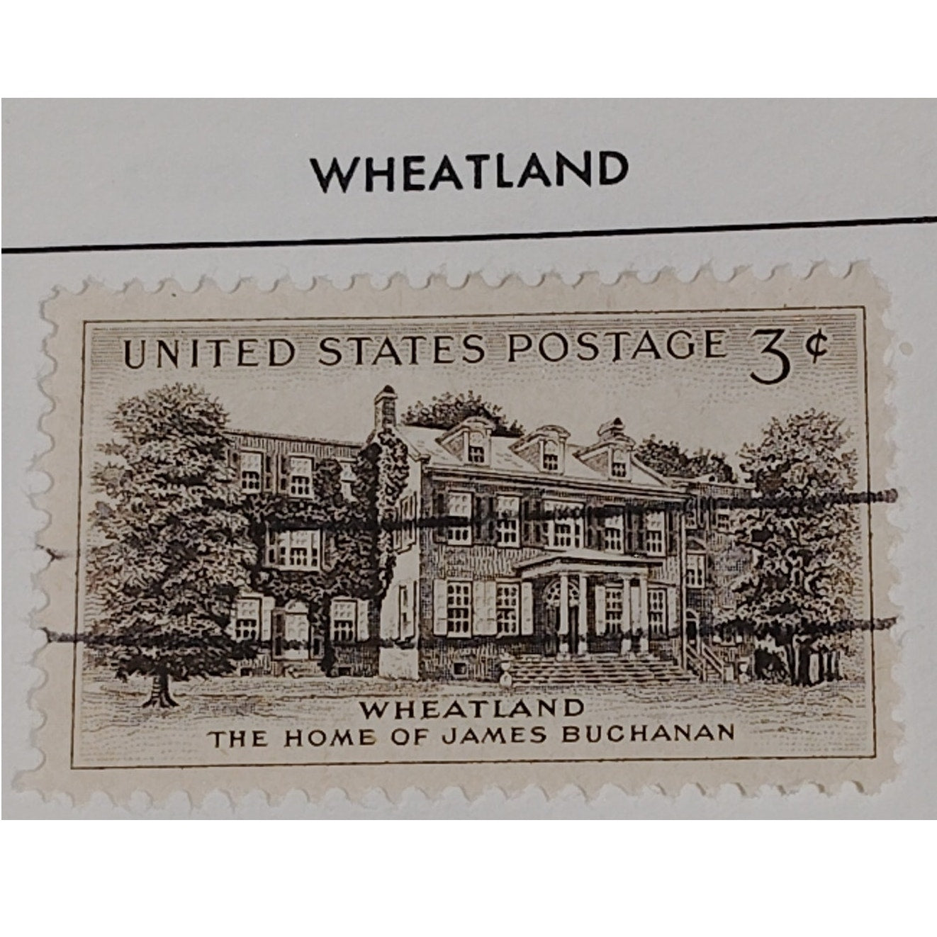 1956 3¢ Wheatland Stamp – Home of James Buchanan – Scott #1081 – Commemorative