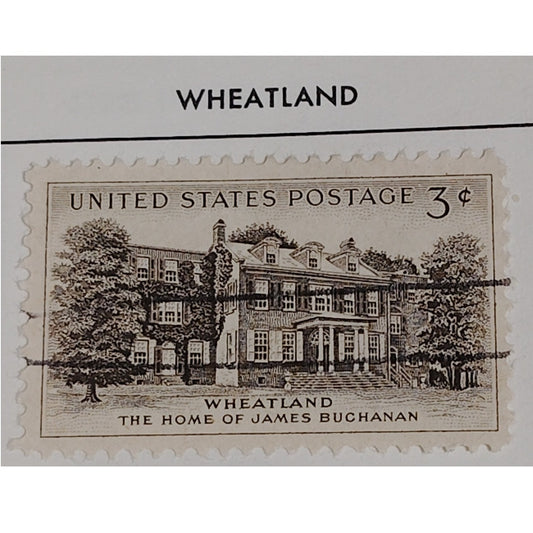 1956 3¢ Wheatland Stamp – Home of James Buchanan – Scott #1081 – Commemorative