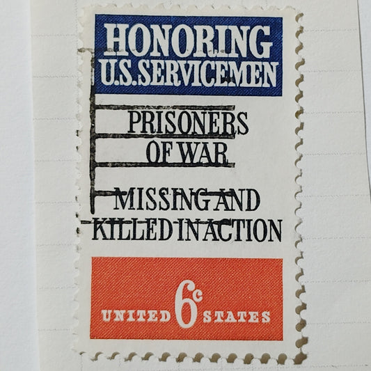 1970 US 6c Honoring U.S. Servicemen POW MIA KIA Stamp #1422 Used Cancelled