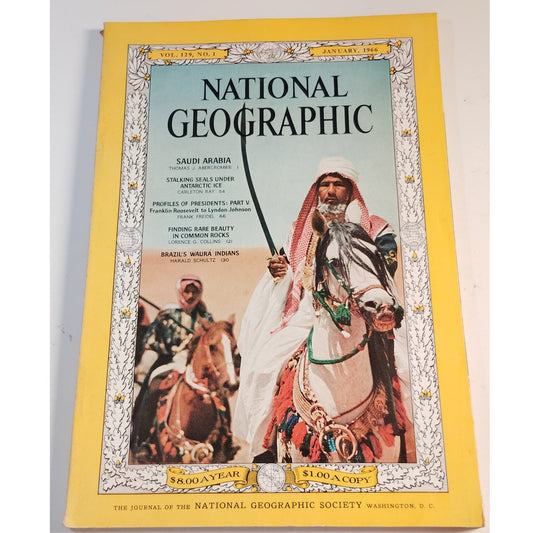 National Geographic January 1966 | Amazon, Saudi Arabia & Antarctic Seals