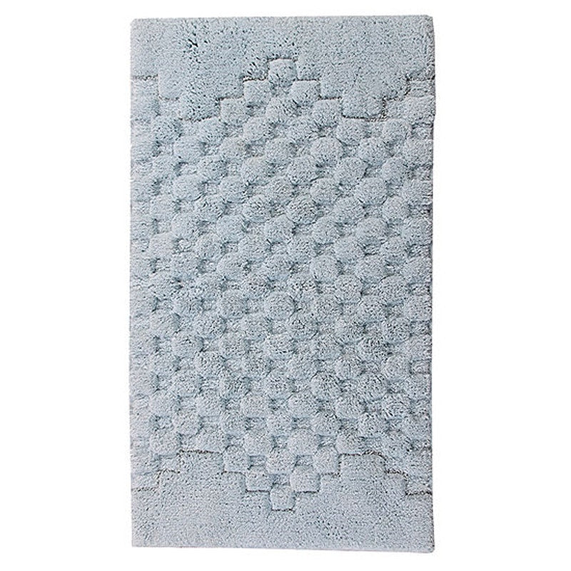 Knights Bridge Melange Bath Rug Collection, 17" x 24", Light Blue
