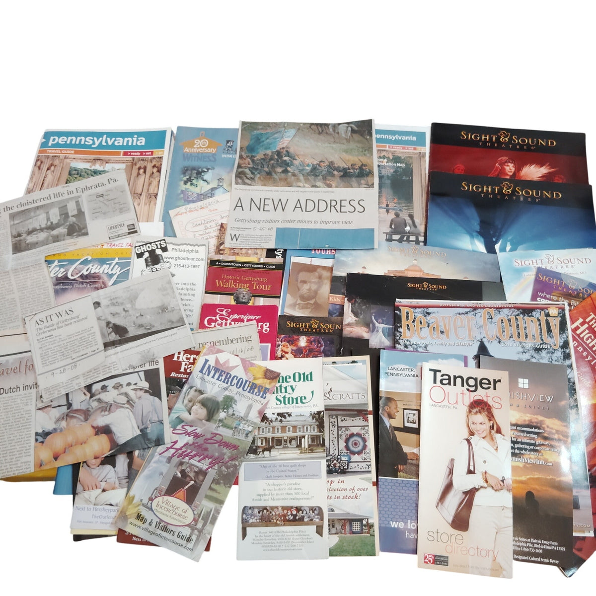 2006 Pennsylvania Amish Country Ephemera - Brochures, Maps, Guides, Postcards