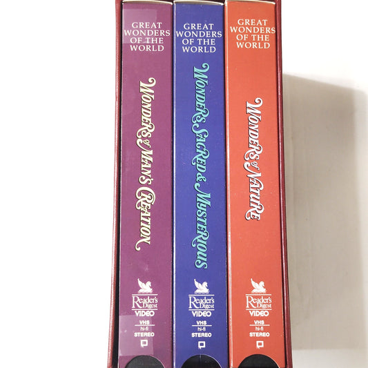 Great Wonders of the World VHS 3‑Tape Set 1993 Reader’s Digest