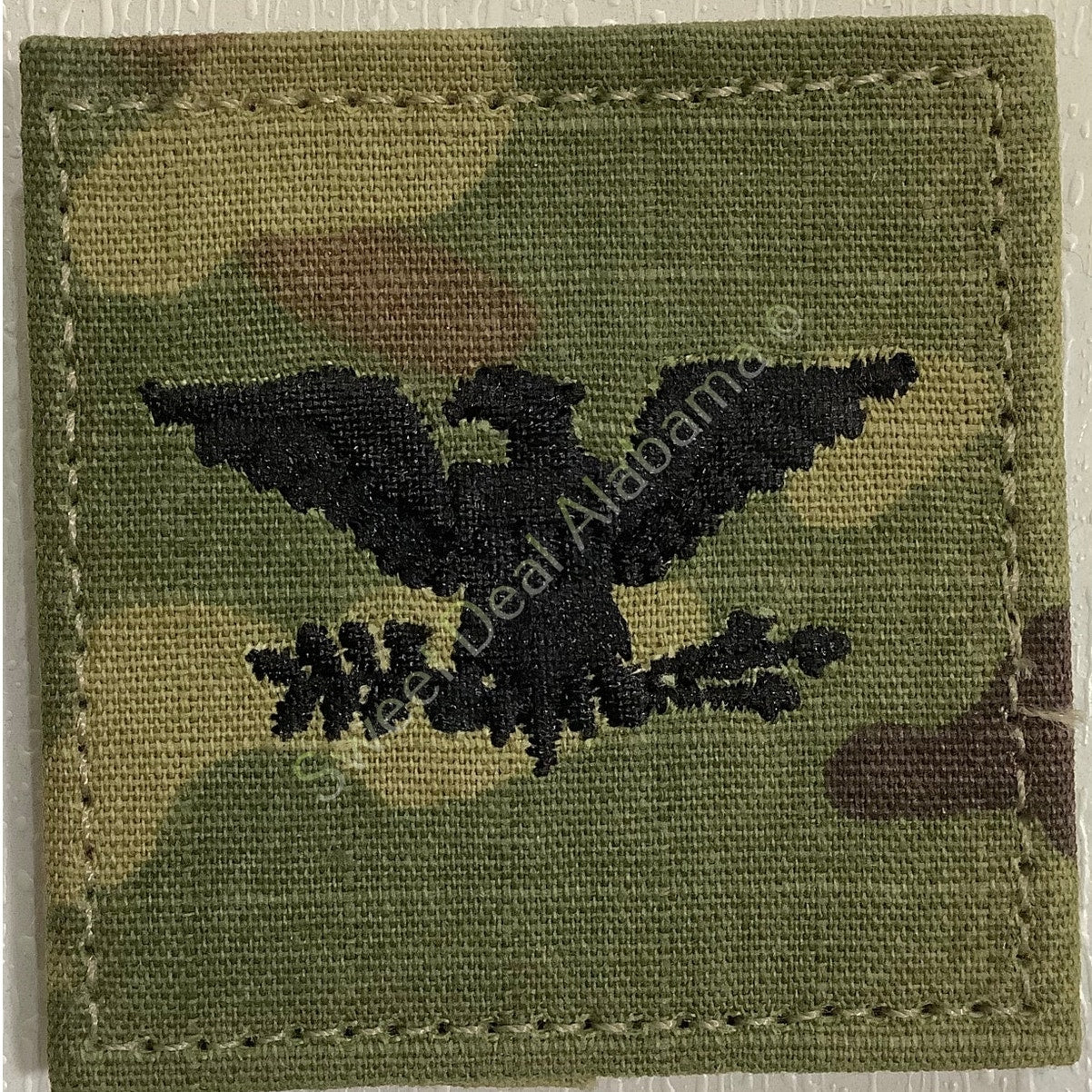 Military Colonel (O-6) OCP Rank Insignia, Multi-Camo, 2" x 2", Hook-n-Loop Back