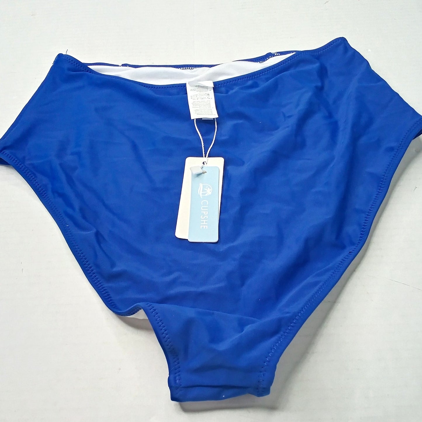 Cupshe Royal Blue High Waisted Bikini Bottoms Solid Swim Bottoms Women’s XL