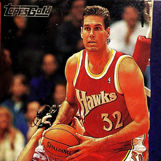 Jon Koncak, Atlanta Hawks, 1993 Topps GOLD Insert Collector's Card 42, EXC