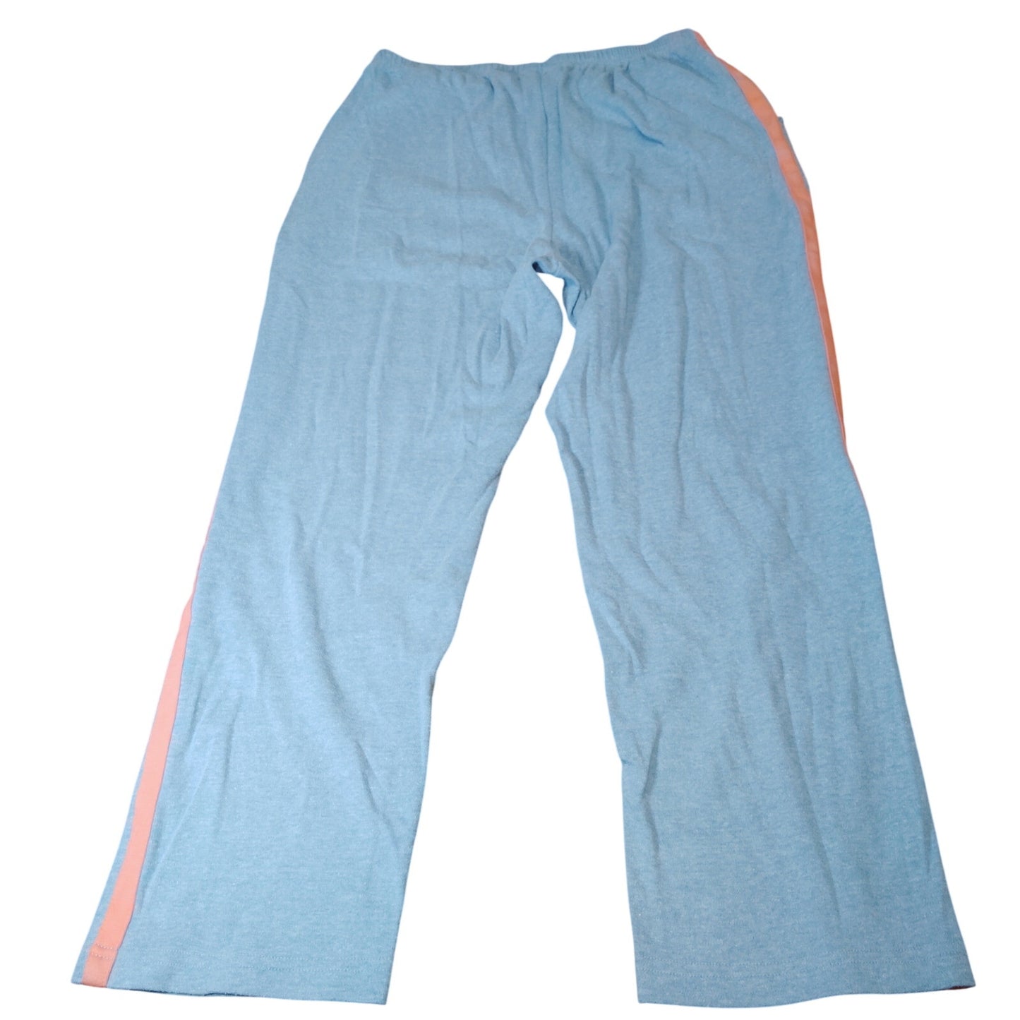 Blair Women's Pink V-Neck Top & Blue Side Stripe Jogger Pants Set Large