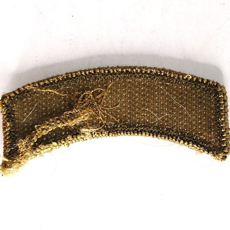US Army Airborne Tab Novelty Patch Subdued Black on Green 2‑1/2" × 1" Hook Back
