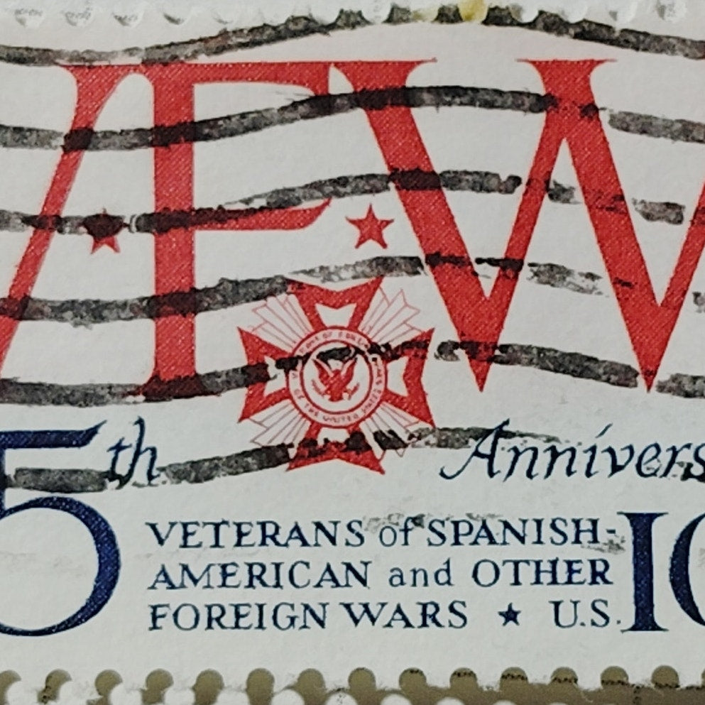 1974 Scott No. 1525 – 10¢ Veterans of Foreign Wars 75th Anniversary – Used