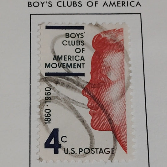 1960 Scott #1163 – 4¢ Boys' Clubs of America Centennial – Canceled
