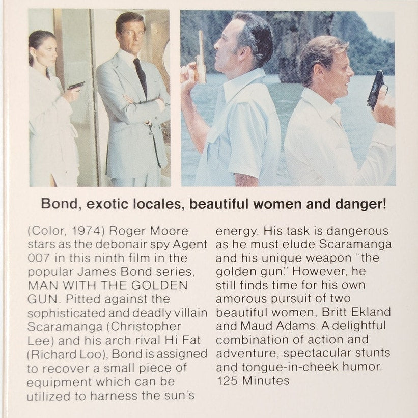 The Man With the Golden Gun VHS 1984 Roger Moore James Bond Action