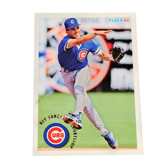 Rey Sanchez, Chicago Cubs, #395, 1994 Fleer Baseball Collector's Card
