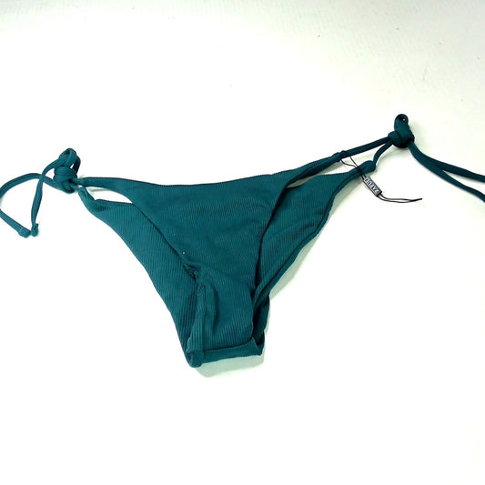 Zaful Deep Teal Ribbed Tie Side Bikini Bottoms Women’s Medium Swimwear