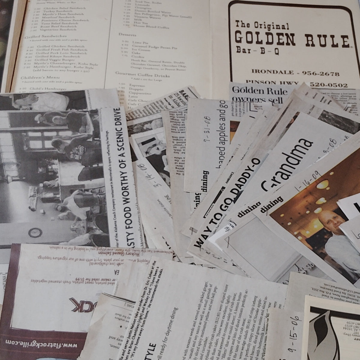 Vintage Alabama Restaurant Ephemera Collection 2005-2009 - Unique State History
