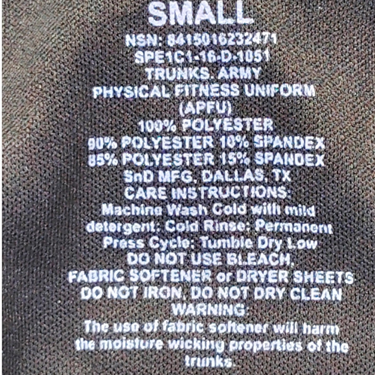 U.S. Army Black and Gold PT Shorts, Small, NWOT