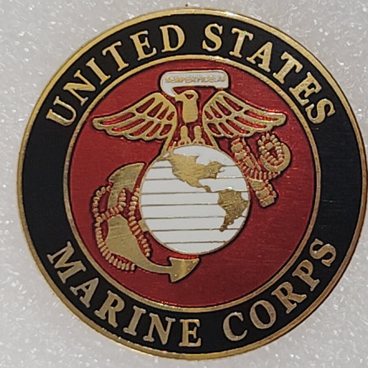 U.S. Marine Corps EGA Seal Novelty Hat/Lapel/Brooch Pin, Enamel Metal