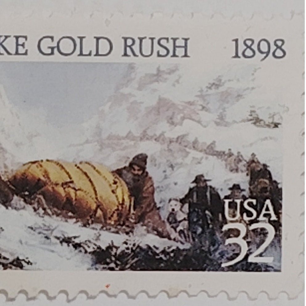 1998 Klondike Gold Rush Stamp – 32¢  New – Centennial – USA – Scott #3235