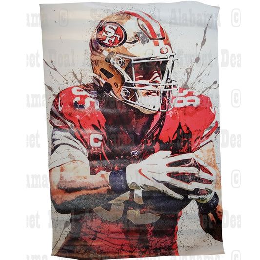San Francisco 49ers #85 George Kittle – 12” x 18” Canvas Print – Unframed