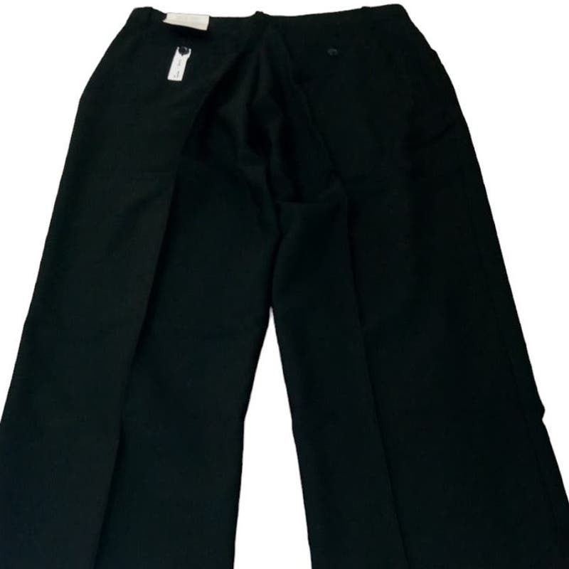 Calvin Klein Big Boys' Flat Front Pant , Black, Size 20 Husky