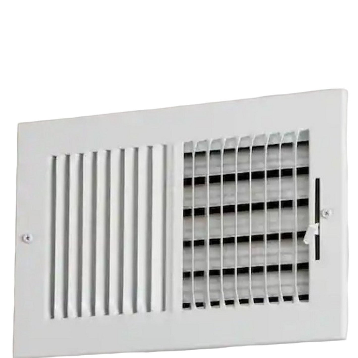 Everbilt 10 in. x 6 in. 2-Way Steel Wall / Ceiling Register w/ Damper, White