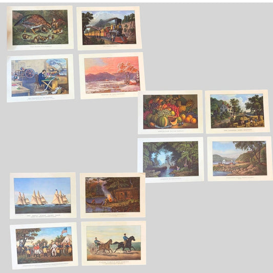 1961 The Travelers Insurance Currier & Ives Calendar - Frameable Illustrations