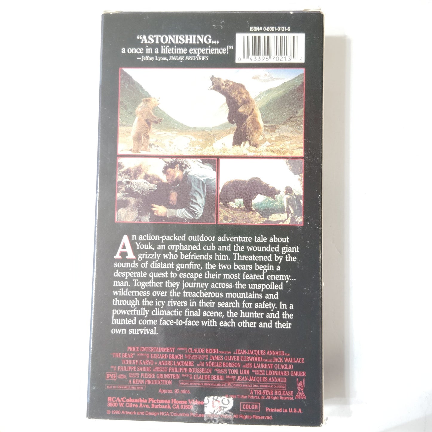 The Bear VHS 1989 RCA Columbia Pictures Wildlife Adventure
