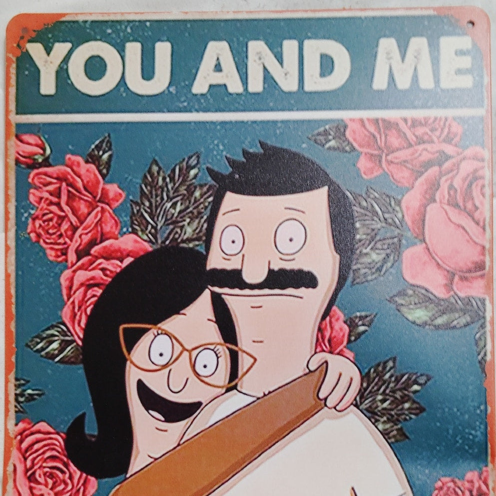 Bob’s Burgers 8x12 Retro Tin Sign – Bob & Linda “You and Me We Got This” – Cartoon Wall Art