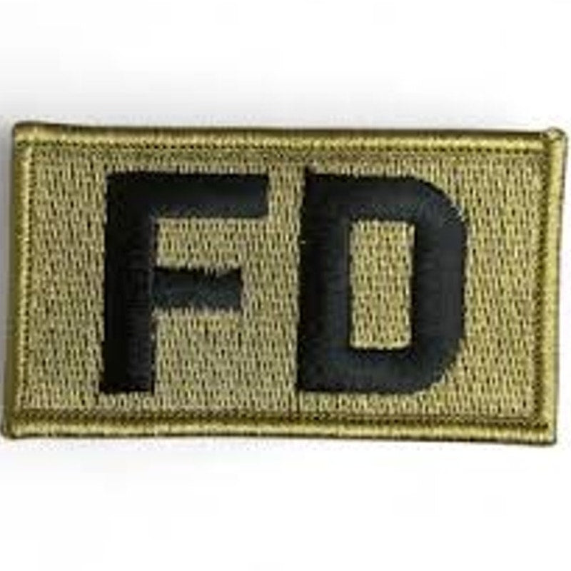 US Army Fire Department FD Patch OCP Scorpion Hook Back w/ Loop Patch