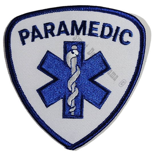 NOS, Paramedic Triangular Design, White Background, Iron or Sew On Patch