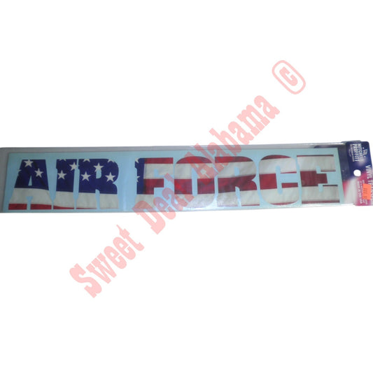 Mitchell Profitt Vinyl Transfer - AIR FORCE - Red, White and Blue - 15.5"L x 3"H