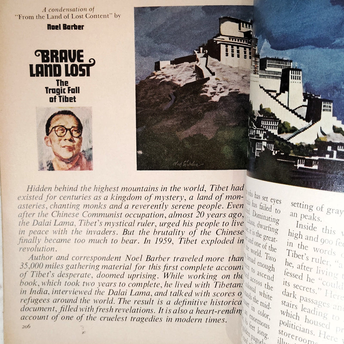 Reader's Digest February 1970 Magazine Winter Chickadees, Tragic Fall of Tibet