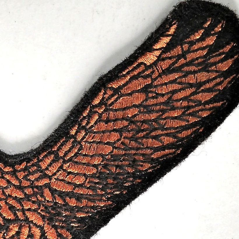 Soaring Eagle Patch Embroidered Brown & Black 3‑3/4" × 2‑3/4" Iron‑On/Sew‑On