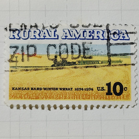 1974 10¢ Kansas Hard Winter Wheat Centennial – Rural America Series – Used