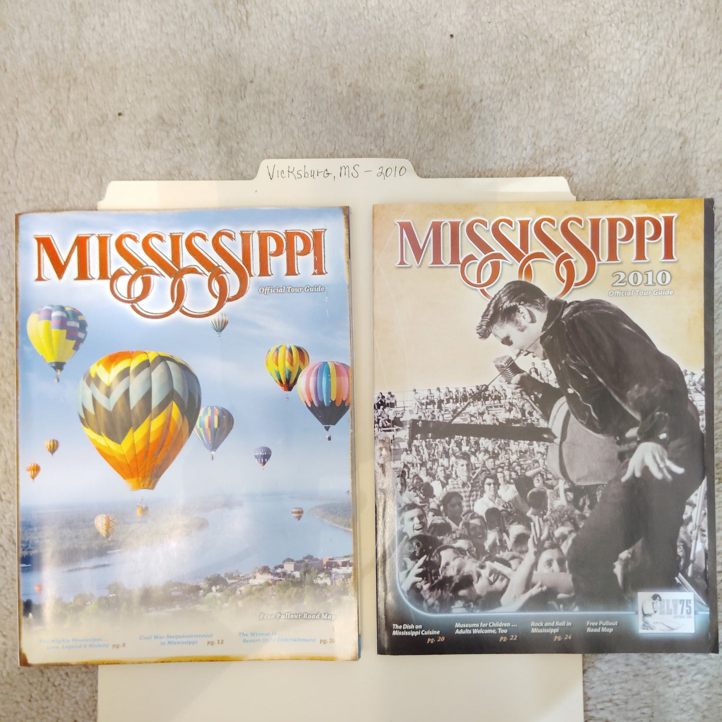 2010 Vicksburg MS Travel Ephemera Lot Maps Guides Brochures Civil War 2‑3/4 Lbs