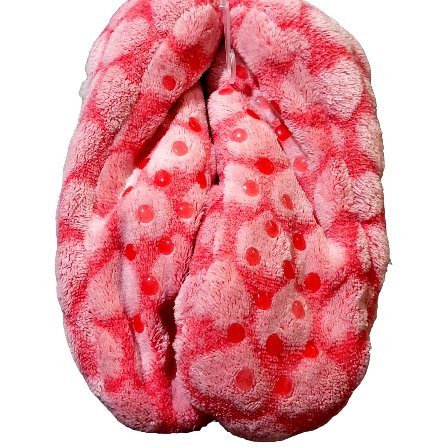 Girls Pink Leopard Print Heart Slippers Loafers House Shoes (7.5-3.5)
