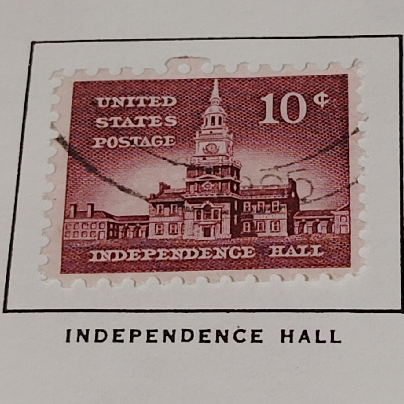 1956 10¢ Independence Hall Stamp Liberty Series Scott 1044 Philadelphia Landmark