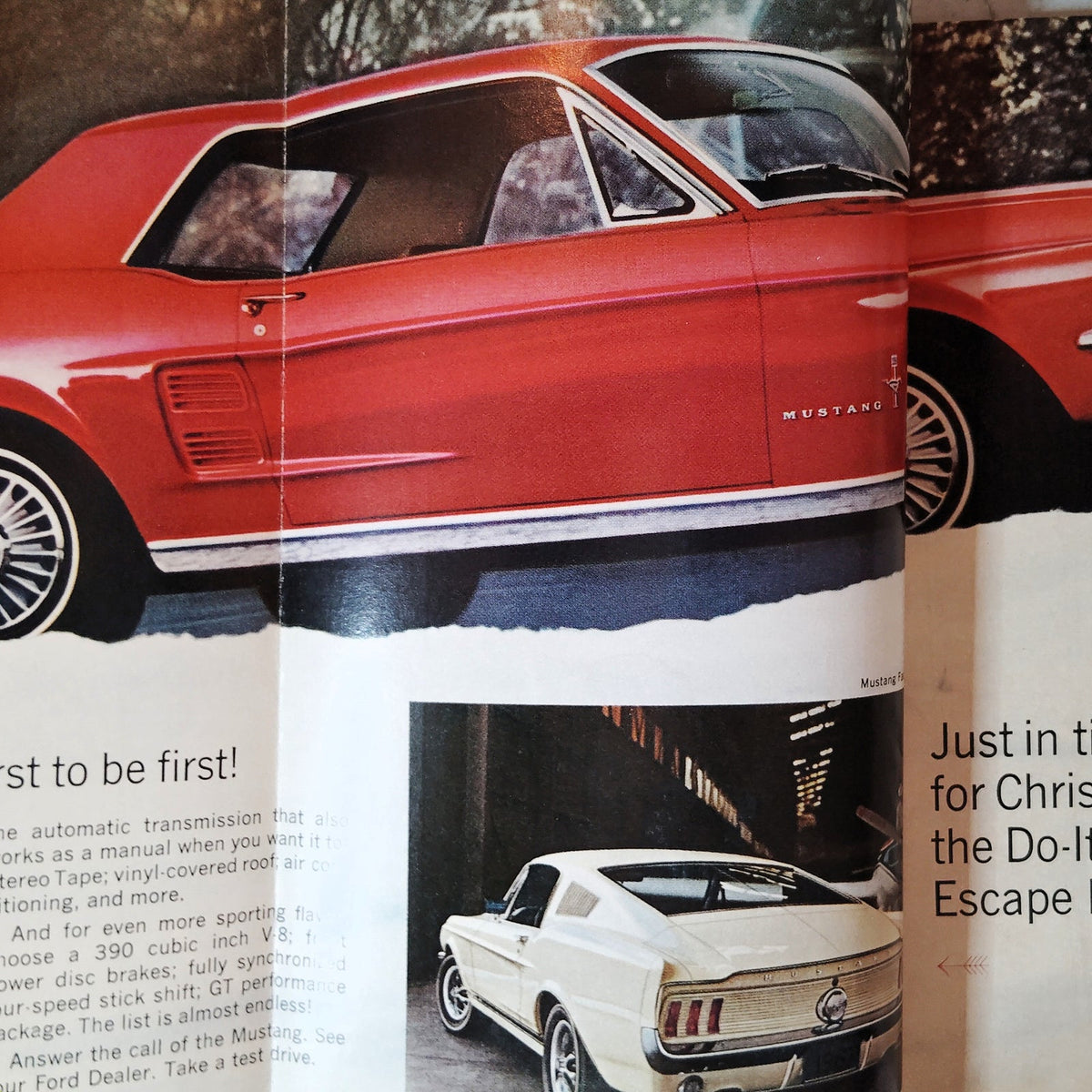 Reader's Digest December 1966 VTG Magazine 35¢ Holiday- Fold Out Ford Mustang Ad